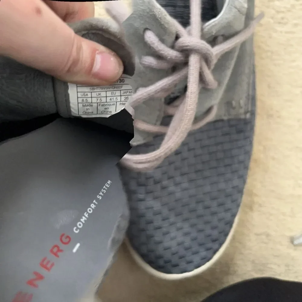 UGG Hepner Men’s 8.5 Woven Casual Shoes Gray Leather Suede Comfort - Picture 11 of 16